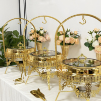 Bestseller Edelstahl Catering Buffet Chafing Dish – Goldener Restaurant Party Speisewärmer und Hänge-Chafing Dishes