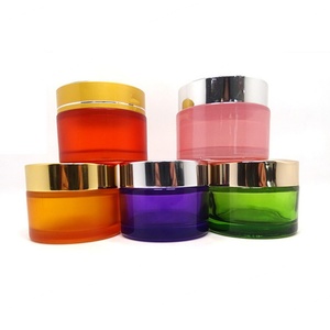 Luxury 1oz 2oz 30g 50g 100g Custom Cosmetics Face Cream Lotion Eye Cream <b>Containers</b> Empty White Matte Glass Cosmetic Aluminum - Product Image 5