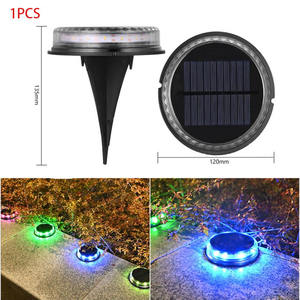 12 horas de iluminación 17LED Solar Led Deck Lamp Outdoor Solar Power Garden Underground Disk Light - Product Image 2