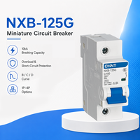 Disjoncteur miniature (MCB) robuste CH-INT NXB-125G courbe D 1P 63A 80A 100A 125A avec protection élevée contre les courants de démarrage pour applications moteur