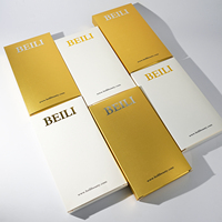 Boîte d'emballage de luxe pour pinceaux de maquillage dorés, personnalisable avec logo, taille sur mesure, logo estampé à chaud en feuille, boîte en papier pour outils de maquillage