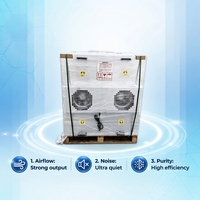 Unidad de Filtro de Ventilador Centrífugo FFU de Alto Volumen de Aire, de Acero con Recubrimiento en Polvo, de Bajo Consumo de Energía, 220V, para Laboratorio