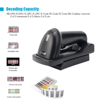 Lecteur de codes-barres laser 1D sans fil BT YHD-5800LB 2600mAh Longue autonomie, fonctionne avec les smartphones/tablettes/ordinateurs