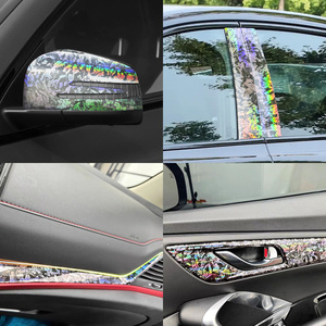 Pellicola Adesiva <span class=keywords><strong>in</strong></span> Fibra di <span class=keywords><strong>Carbonio</strong></span> Forgiata PET Laser, Film Vinilico Lucido Arcobaleno <span class=keywords><strong>per</strong></span> <span class=keywords><strong>Auto</strong></span> e Moto, Pellicola <span class=keywords><strong>per</strong></span> Cambio Colore - Product Image 4