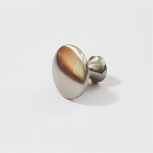 Bouton de meuble rond en alliage de zinc, finition nickel brossé, poignée de tiroir de garde-robe minimaliste A0459, décoration d'intérieur durable - Product Image 2