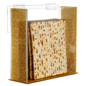 Judaica Lucite support de boîte de Matzah en marbre sur pied boîte à biscuits en acrylique - Product Image 3