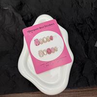 Y20 En gros Fournitures de faux ongles à presser colorés, motif floral fait main, réutilisables, pour fête, en set