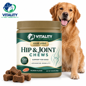 120 Count Dog <b>Hip</b> and Joint Chews with Glucosamine MSM Salmon Flavor <b>for</b> Mobility Cartilage and Joint Health <b>Support</b> - Product Image 1