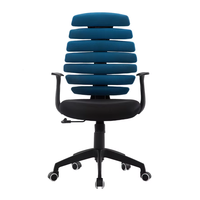 Chaise de bureau pivotante en tissu avec dossier en arête de poisson moderne, inclinaison et levage électriques, vente en gros à Foshan