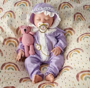 Mode 18 pouces peluche Reborn bébé poupée humide boire et faire pipi système réaliste nouveau-né dormir <span class=keywords><strong>Image</strong></span> - Product Image 3