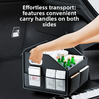 Boîte de rangement minimaliste côté passager pour voiture, en cuir premium, pour l'espace entre les pieds, support de collation pour coffre de véhicule, fabriqué en Chine