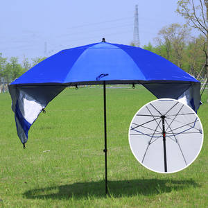 SD Hot Sale 2.4m Dual-Use Portable <b>Beach</b> Fishing Tent Straight <b>Umbrella</b> Iron Tube Window Breathable Windproof for Outdoor - Product Image 5