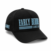 Casquette de baseball en velours côtelé à 5 panneaux avec broderie de logo personnalisé et perforation laser, protection solaire pour les quatre saisons