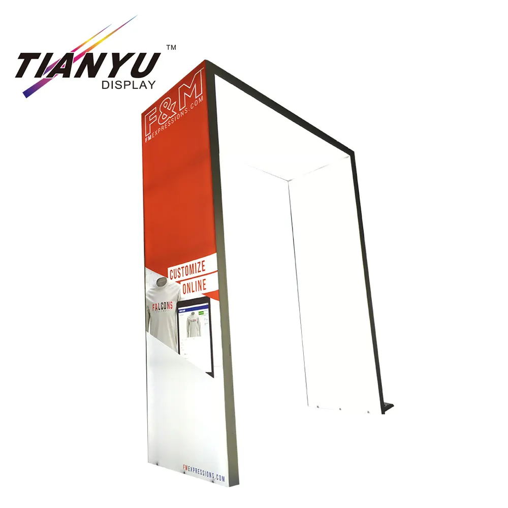 Aluminum Extrusion Standard Modular Shell Scheme LED Lighting Trade Show Expo Display Exhibition Booth For Sale