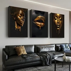 Canvas Wall <strong>Art</strong> Painting a Beautiful African <strong>Queen</strong> Wearing an Elaborate Headdress for Living Room Home Walls Decoration - Product Image 3