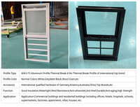 Ventana Corredera Doble de Aluminio Multifuncional Energy Star con Sistema de Deslizamiento Equilibrado que Ofrece un Funcionamiento Silencioso y sin Atascos