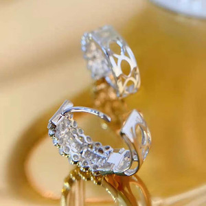 Elegant Hollow Ear <b>Cuff</b> <b>Earrings</b> For Women Sparkle Stone Minimalist Hoop <b>Earrings</b> Daily Wear Fashion Jewelry Wholesale - Product Image 6