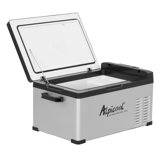 C25 21L Metal Casing Single Door Alpicool 12v Refrigerator for Car AC 100-240v DC 12V/24V Camping Portable Car Fridge Freezer