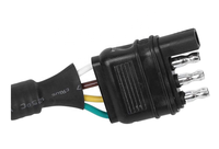 Adaptateur prise de remorque 7 voies vers prise plate 4 voies, prise plate 4 voies, prise 3 voies, faisceau de câblage pour prise d'éclairage de remorque de camping-car