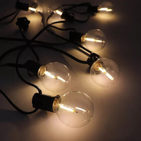 Guirlande lumineuse G40 premium incassable, 25 pieds, 15 ampoules, blanc chaud 2700K, IP65, connectable, pour intérieur et extérieur, vente en gros directe usine