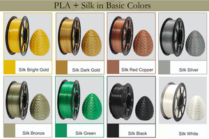 Filamento Silk <span class=keywords><strong>PLA</strong></span>+ de 1.75mm, Brillante y Antiobstrucciones, Filamento para Impresora 3D con Brillo Metálico, Bobina de 1kg (2.2lbs) - Product Image 2