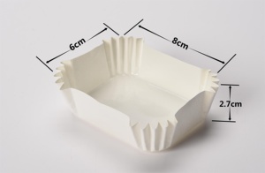 Mini moules à cupcakes carrés en papier blanc enduit, sans odeur, jetables, pour la pâtisserie, petits emballages pour gâteaux, pour <span class=keywords><strong>mariage</strong></span> et fête - Product Image 3