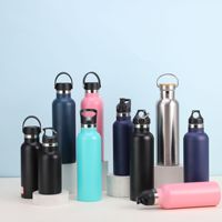 Thermos classique en acier inoxydable 304, 350 ml, 500 ml, 750 ml, tasse à eau, bouteille d'eau, flacons isothermes à large ouverture pour une utilisation en extérieur