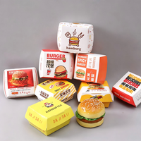 Boîtes d'emballage personnalisées en papier kraft pour aliments, contenants alimentaires, boîtes à clapet pour hot-dogs, hamburgers, emballages pour gâteaux, boîtes à sandwich