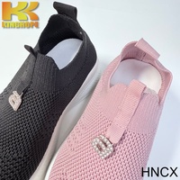 Baskets légères à enfiler pour femmes, respirantes, en maille, avec soutien de la voûte plantaire, amorties, pour la marche et les trajets quotidiens, chaussures décontractées, directement de l'usine