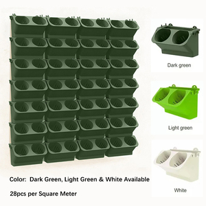 Ngoài trời Jardin tường <span class=keywords><strong>planter</strong></span> hệ thống dọc Vườn thực vật Chậu hoa trồng Nhựa Tự tưới nước trong nhà hiện đại trung tính hộp - Product Image 3