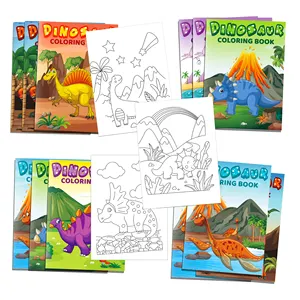 Buku gambar lukisan DIY pengisi hadiah ulang tahun anak aktivitas sekolah buku mewarnai dinosaurus gunung Tyrannosaurus Rex