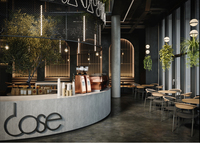 Comptoir de bar à café rond, vitrine de présentation, mobilier design pour service rapide, comptoir de bar à boissons pour restaurant, café, rénovation de magasin