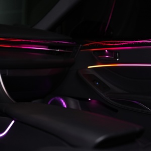 Lámpara ambiental interior para coche con volante a la derecha, de bajo consumo energético, con ciclo automático de colores y selección manual a través de botón táctil - Product Image 1