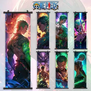 Affiches déroulables HD en gros, anime <span class=keywords><strong>One</strong></span> <span class=keywords><strong>Piece</strong></span>, décorations murales à suspendre, <span class=keywords><strong>Luffy</strong></span> Zorro, toile suspendue, image personnalisée, papier peint - Product Image 2