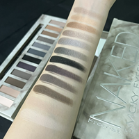 Palette de fards à paupières smoky 12 couleurs en gros – Tons chauds terre et noir, mats, irisés, pailletés, haute pigmentation, maquillage pour les yeux d'Halloween