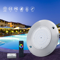 Lampe de piscine LED ultra-mince en acier inoxydable 316, 10W, 12V, étanche IP68, remplie de résine, changeant de couleur RGB, lampe sous-marine pour piscine