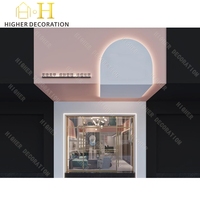 Miroir Rond Double Face de Luxe pour Salon de Coiffure, Poste de Barbier Personnalisé, Ensemble de Mobilier de Salon de Coiffure pour Décoration de Magasin