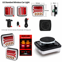 Kit de feux arrière LED sans fil standard SAE DOT, montage magnétique, feux de freinage et de clignotants, rechargeables pour camion, camping-car, remorque