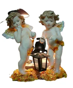 Nieuwe Stijl Aangepaste Hars Fairy Angel Baby Standbeeld/Little/Kleine Fee Vleugel Meisje Sculptuur/Naakt Baby Angel