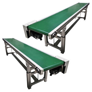 Yeşil bantlı konveyör hattı yeşil Mini bantlı konveyör Transfer kargo çift yönlü çalışan özelleştirilmiş konveyör bant - Product Image 2