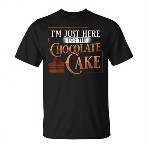 T-shirt gâteau au chocolat pour les amateurs de desserts, t-shirt graphique amusant sur le thème de la nourriture - Product Image 2