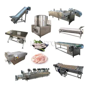 High Quality Automatic Chicken Slaughtering Machine / Chicken Feet Cutting Machine / Chicken Feet Paws Peeling Production Line