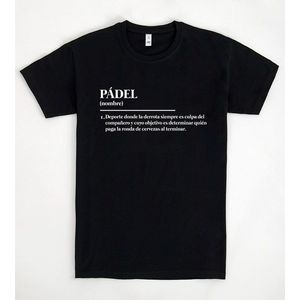 T-shirt Pdel Definition Nera Abbigliamento casual da uomo - Product Image 1