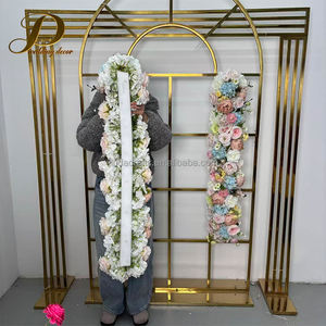 JINDA Nouveau design, petite taille, chemin de table en fleurs artificielles multicolores en soie pastel pour mariage et fête - Product Image 3