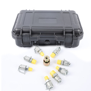 ชุดทดสอบแรงดันไฮดรอลิกแบบพกพาสำหรับรถขุด พร้อมขั้วต่อสีดำ สามเกจเก้าขั้วต่อ จากโรงงาน - Product Image 4