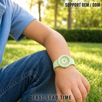 Montre à quartz pour enfants et étudiants, avec cadran et bracelet à motif marguerite mignon, personnalisable avec logo, faible MOQ, vente en gros OEM ODM, directement de l'usine