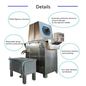 Venta superior, equipo de inyección de baquetas de pollo, pistola inyectora de carne, máquina de salmuera para adobo - Product Image 6