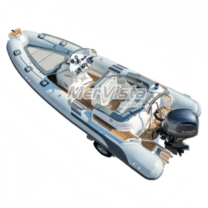 Bateau de pêche CE 19 pieds 5.8m Luxury Sport Orca Hyplaon Rib Boat avec plongeoir et échelle de bain à vendre - Product Image 5