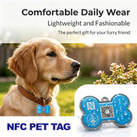 Programmier bare RFID-Tags QR-Code Runde 13,56 MHz Pet Tracking NFC-Hunde halsband Epoxy/Metall-RFID-ID-Tags Anpassbare Verpackung