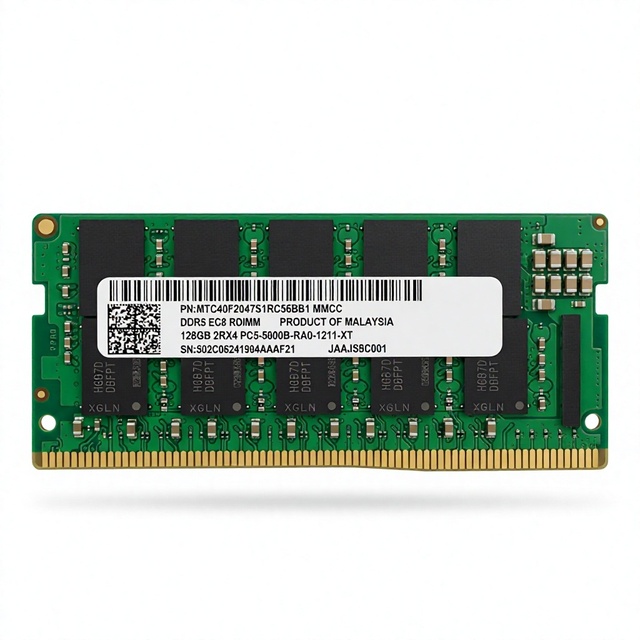 Micron 128GB DDR5 5600MHz ECC RDIMM Server Memory Module for Data Center